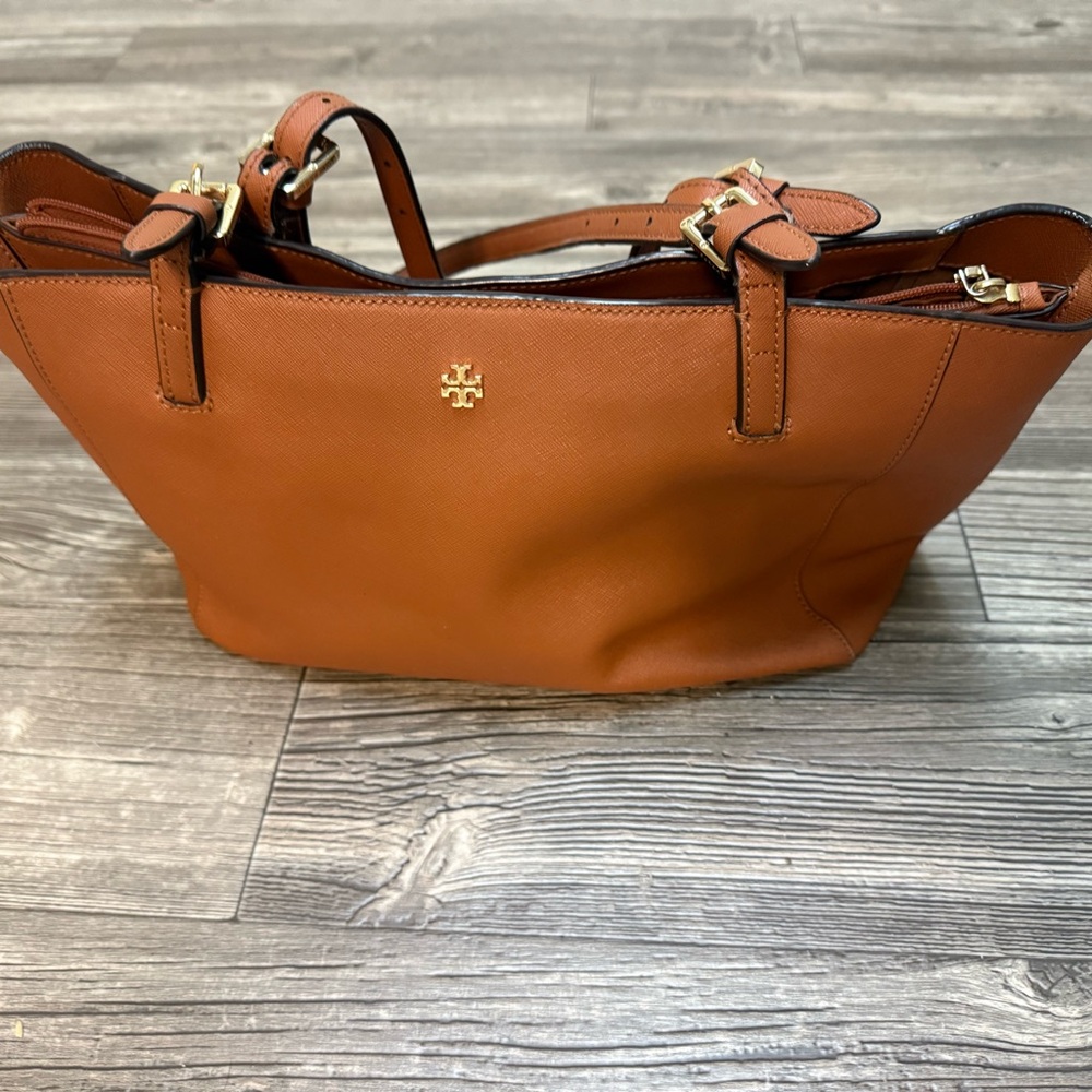 Tory Burch Brown Leather Tote Bag
